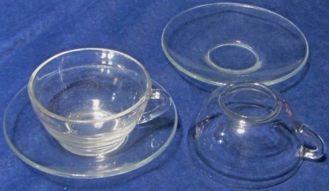 TAZA TE Y PLATO DURALEX TRANSPARENTE